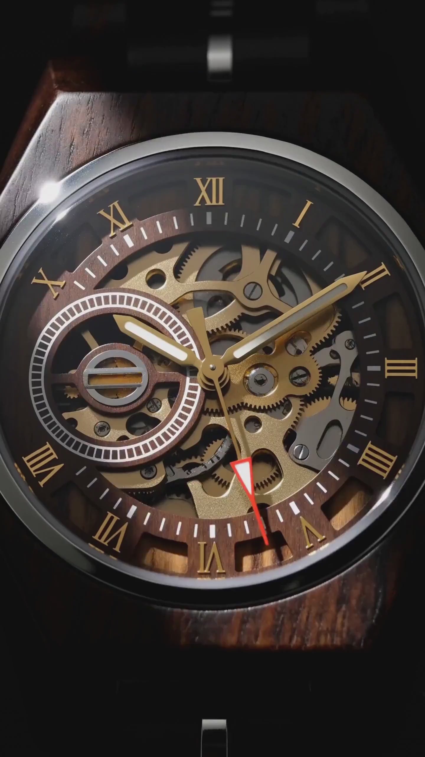 玄 — Gen | 機械式スケルトン木製腕時計 | RINGS WOOD WATCH